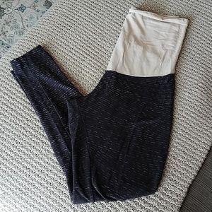 Motherhood Maternity Black Heather Leggings